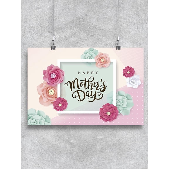 Happy Mother's Day Flower Design Poster -Image by Shutterstock