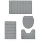 thumbnail image 2 of Juego de 4 alfombrillas de baño de espuma viscoelástica Hwuxmo. Alfombrillas universales suaves y cómodas que absorben el agua, antideslizantes, gruesas, lavables a máquina, fáciles de secar. Gris, 2 of 8