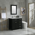 thumbnail image 4 of Wonline 36" Free Standing Bathroom Vanity Cabinet Modern Design Drawer and Mirror Black Free Standing 2 Soft Closing Doors Vanity Only, 4 of 6