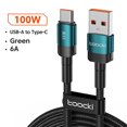 thumbnail image 1 of Cable Toocki 100W USB tipo C para Xiaomi POCO Samsung Huawei OPPO 6A cargador rápido USB C cable de datos tipo F, 1 of 5