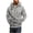 Gray, variant on Men's Athletic Hoodies Solid Color Long Sleeve Zip Up Sweatshirt With Pockets Thick Casual Cross Letter Print Fleece Jacket for Daily Travel Outdoor