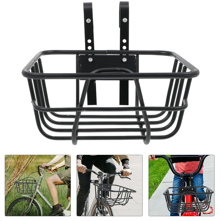Basket Bike Cycling Storage Rear Dog Front Metal Baskets Handlebar