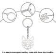 thumbnail image 5 of 1 Box Stainless Steel Keychain Laser Cut Animals Stainless Steel Color 4pcs/box, 5 of 8