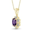 thumbnail image 4 of JewelersClub 1 1/3 Carat T.G.W. Amethyst And White Diamond Accent 14K Gold Over Silver Pendant, 18", 4 of 4