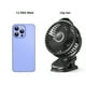 thumbnail image 3 of Portable Wind, 2000mah Battery Clip Fan, Clip Silent Fan, USB Fan, Three Fans With Display, Suitable For Office Desk, Car Back Seat, Bicycle, Outdoor Camping, Black, 3 of 4