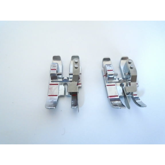 2PCS Stitch-in-The-Ditch 1/4in Presser Foot w/Edge Guide Patchwork Quilting Foot For Pfaff Sewing Machines