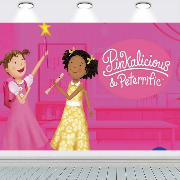 Pinkalicious and Peterrific Backdrop Banner Party Supplies Poster Birthday Decorations Background for Photography Taspestry