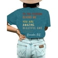 thumbnail image 2 of XCHQRTI Women's Plus You Matter Shirt Double Sided Graphic Inspirational Tshirt, 2 of 3