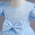 thumbnail image 2 of Little Big Girls Flower High Low Tulle Dress Princess Wedding Pageant Birthday Party Ball Gown, 2 of 5