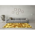 thumbnail image 3 of Ahgly Company Machine Washable Indoor Rectangle Abstract Yellow Modern Area Rugs, 2' x 3', 3 of 4