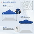 thumbnail image 3 of EAGLE PEAK 10' x 10' Pop-up and Instant Outdoor Commercial Canopy Tent,Blue, 3 of 8