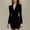A366 Black, variant on Women's Elegant Blazer Dress Long Sleeve Notch Lapel V-Neck Mini Dress Side Ruffle Detail Tailored Fit Chic Business Dress for Office Work Party Event