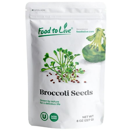 Broccoli Sprouting Seeds, 0.5 Pounds — Kosher, Sproutable, Raw, Vegan — by Food to Live