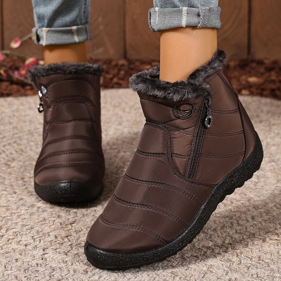 Womens Warm Lined Winter Boots Ankle Boots Outdoor Booties Comfortable Shoes For Women