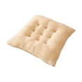 thumbnail image 2 of CaiYueKe Square Non-Slip Plush Thicken Seat Pillows Cushions Solid Color Office Chair Seat Pad Soft Tatami Reversible Fluffy Chair Cushion for Home, Office, Adults (15.7"x15.7"), 2 of 7
