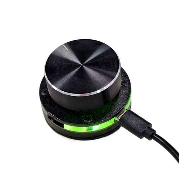 EC11 RGB Media Control Knob,2.4G/USB Dual Mode Volume Controller with Type-C Cable for Android/Windows PC/Mac, Wireless Adjustment Knob with RGB Lighting