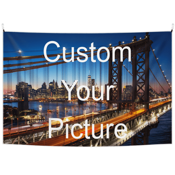 Custom Tapestry with Your Images, Personalized Wall Hanging Backdrop,Wall Art for Living Room Bedroom Dorm Home Decor 30x40 in