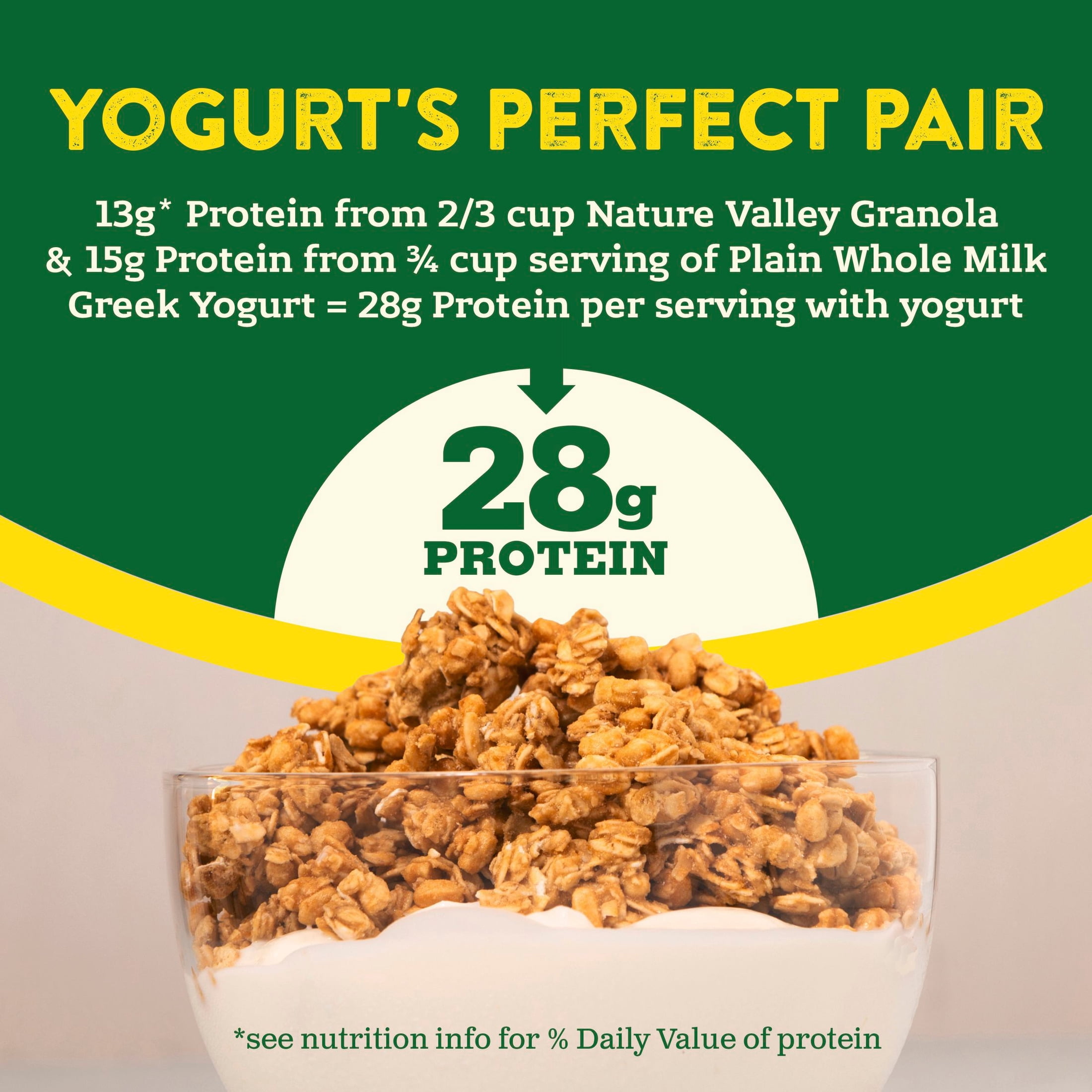 (4 pack) Nature Valley Protein Granola, Cinnamon Roll Flavor, Resealable Snack Pouch, 11 oz