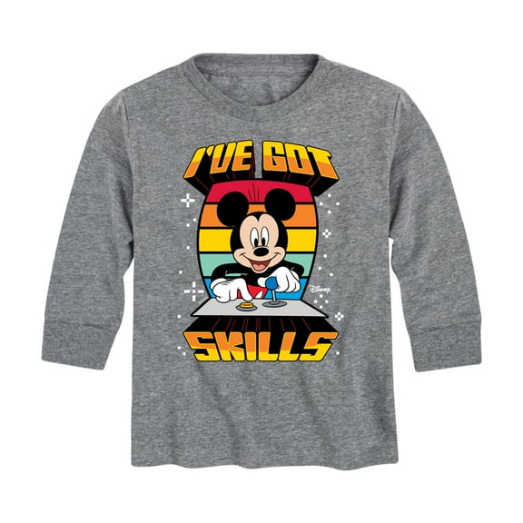 Disney - Mickey & Friends - Retro Gaming Mickey - I Got Skills - Toddler And Youth Long Sleeve Graphic T-Shirt