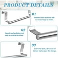thumbnail image 3 of 2 PCS Wall Mounted Towel Rack Stainless Steel 23*6.2cm Hanging Towel Rack Wall Mounted Towel Rack Bars Towel Holder Bathroom Towel Rack Wall Mounted Stainless Towel Rack, 3 of 5