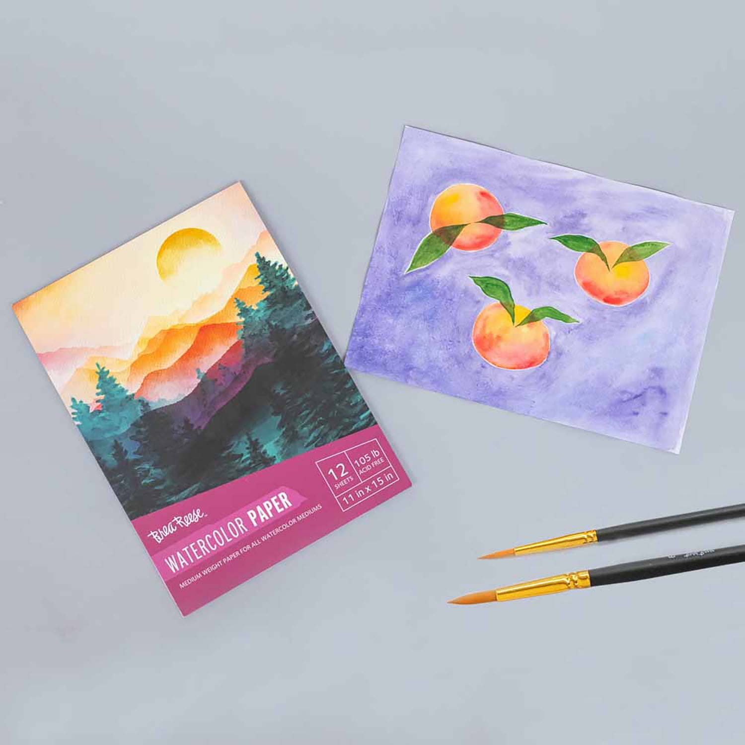 Brea Reese: Watercolor Paper Pad 50 Sheets - 11x15" - 105lb, Acid-Free, Durable & Glue-Bound, Perfect for Watercolor Painting, Adult Art Supplies