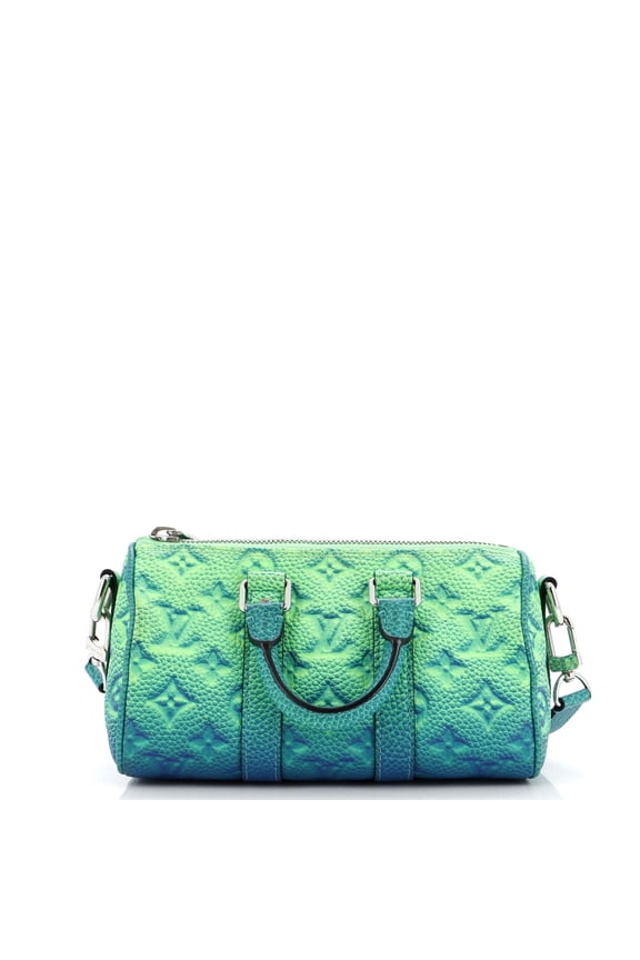 Pre-Owned Keepall Bandouliere Bag Limited Edition Illusion Monogram Taurillon Leather XS By Rebag