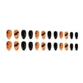 thumbnail image 2 of Fofosbeauty Decoration Nails 24 pcs Press-on Acrylic False Nails, Nails Tips Designs 2023,Almond Ghost Moon Black Orange, 2 of 8