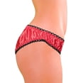 thumbnail image 3 of Merise Womens Sexy Silk Satin Bikini With Different Types Of Color & Lace Combination ! (Navy Blue Lace- Hot Pink- Small), 3 of 6