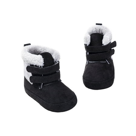 

Toddler Infant Boys Girls Winter Snow Boots Warm Fleece Anti-Skid Soft Sole Bottom Plush Ankle Boots Crib Shoes