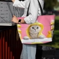 thumbnail image 4 of Wukai A Funny Cat Print Zipper Bag,large Beach Tote Bag,Waterproof Sandproof Bag,Grocery and Picnic Tote Travel Bag, 4 of 5