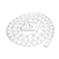 thumbnail image 1 of Organizador de cables de tubo espiral flexible Envoltura de cables Protector de cables Almacenamiento de cables Blanco 1,5 m * 28 mm, 1 of 3