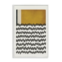 Stupell Industries Geometric Crosby Street Abstract Painting White Framed Art Print Wall Art, 12 x 18
