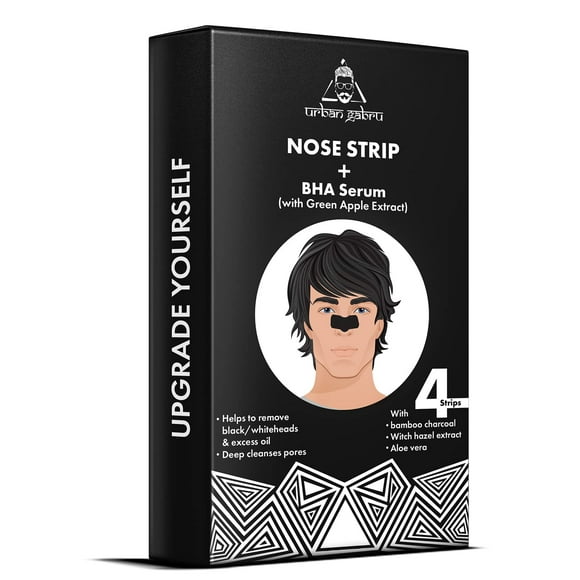 urbangabru Nose Strips (4 Strips) Black-Whitehead Remover with BHA Serum