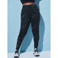 thumbnail image 4 of PLAN TAMAÑO COLORBLOCK PANEL DE COROJE BOTÓN POR MOYO LEGGINGS Rosegal Leggings de talla grande, 4 of 5