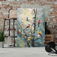 thumbnail image 2 of Birds Painting Canvas, Bird Canvas Wall Art, Canvas Print, Watercolor Flower Art Print, Birds Painting, Birds on Branch, Birds on Canvas, 2 of 5