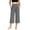 Gray, variant on Oksale Wide Leg Capri Pants for Women Loose Yoga Pants with Pockets Stretchy High Waisted Comfy Summer Capris Casual Cropped Trousers Black L