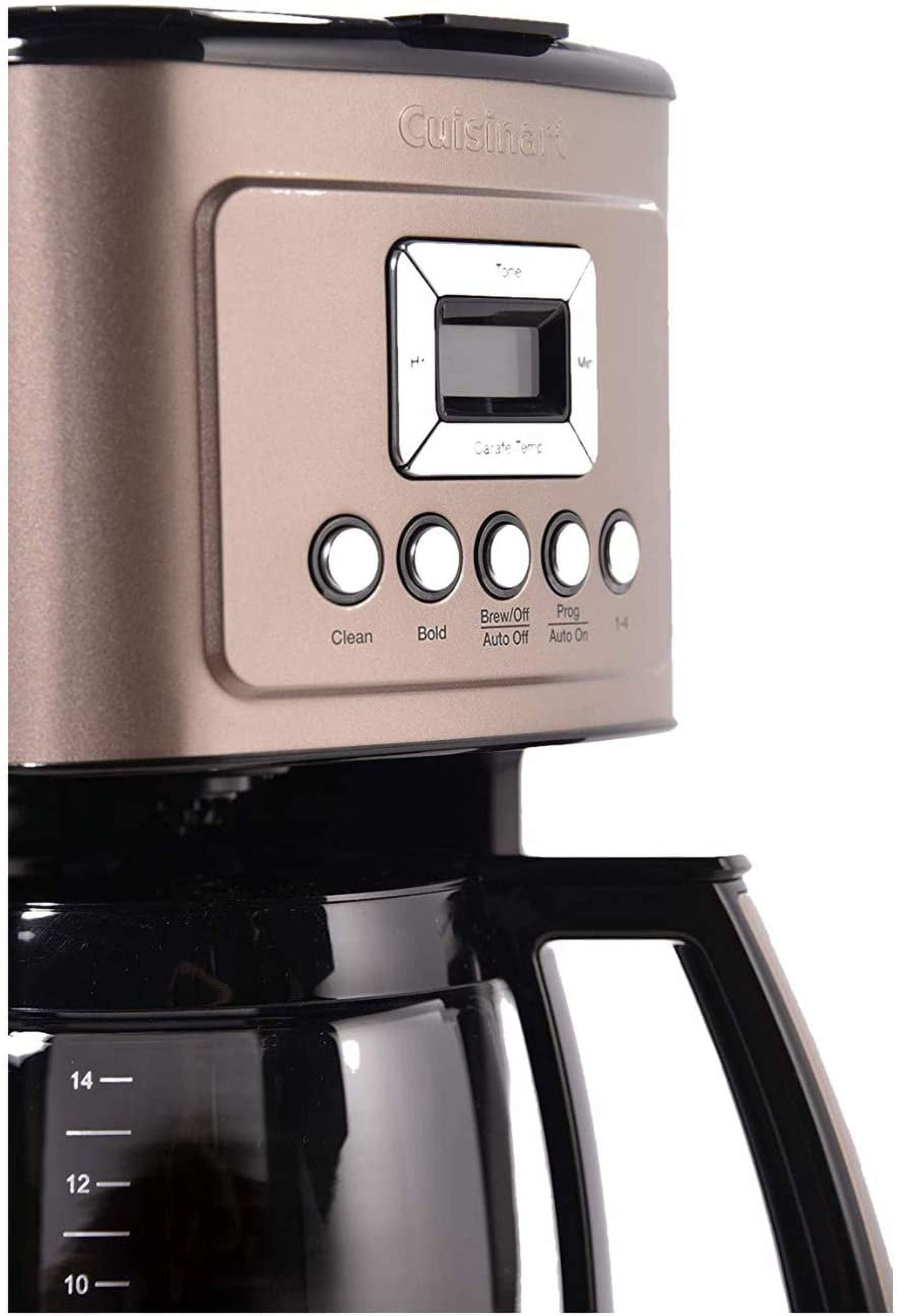 Coffee Maker, 14-Cup Glass Carafe, Fully Automatic for Brew Strength Control & 1-4 Cup Setting, Stainless Steel, DCC-3200UMB, Umber
