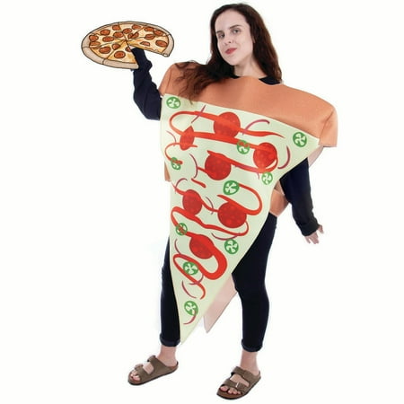 Boo! Inc. Supreme Pizza Slice Halloween Costume | Adult Unisex Funny Food