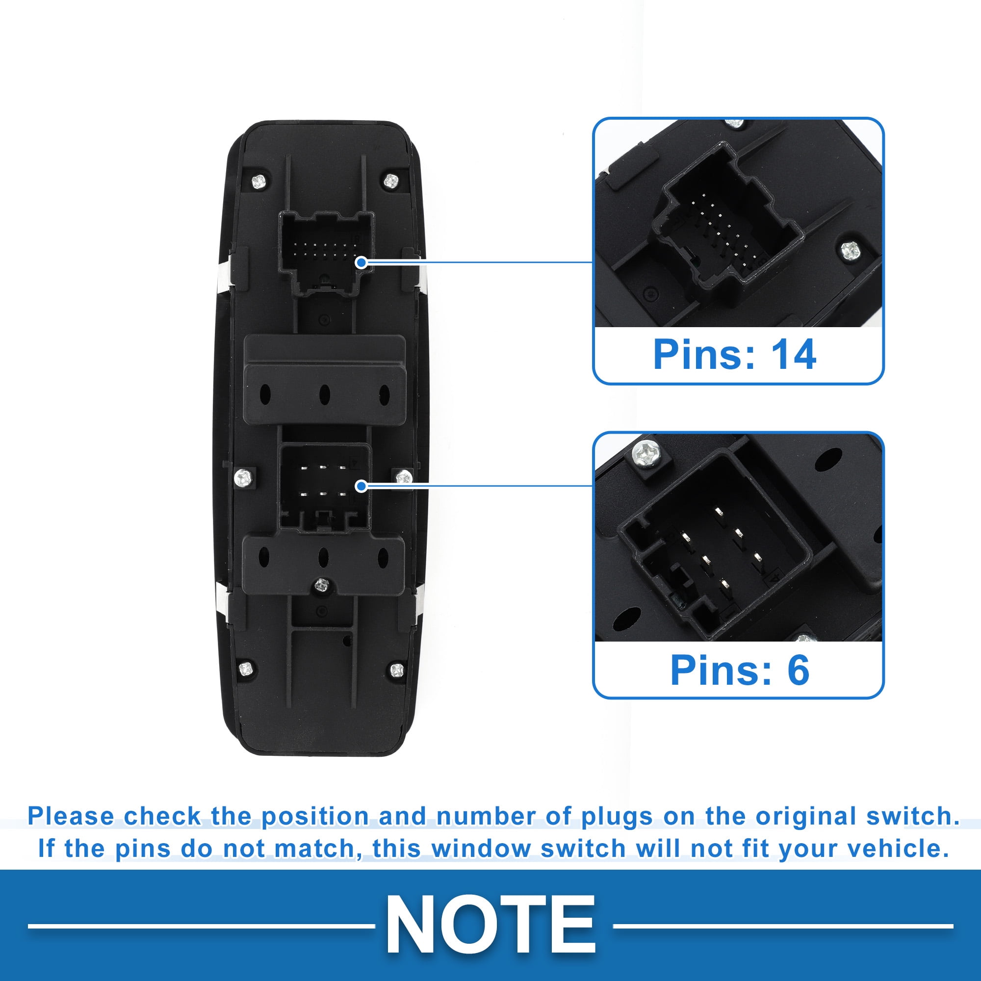 Unique Bargains Power Window Switch No.68275252AC for Jeep Cherokee 2017-2018
