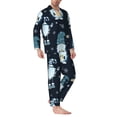 thumbnail image 2 of Fotbe Gnome and Snowflakes Pattern Long Sleeve Pajama Set for Men,Sleepwear Set,2-piece Loungewear Set,Soft PJs Comfy Nightwear with Pockets-Medium, 2 of 7