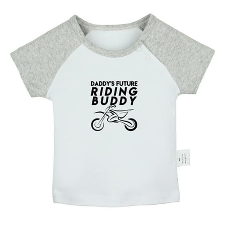 

Daddy s Future Motocross Riding Buddy Funny T shirt For Baby Newborn Babies T-shirts Infant Tops 0-24M Kids Graphic Tees Clothing (Short Gray Raglan T-shirt 12-18 Months)