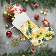thumbnail image 4 of SKYSONIC Tropical Yellow Flowers Christmas Stockings Personalized Large Christmas Stocking Cute Snowflake Stockings 18 Inch Xmas Stocking for Xmas Decorations Xmas Gifts 2P, 4 of 7