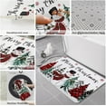 thumbnail image 6 of Merry Christma Kitchen Mat Rug 1 PCS Snowman Buffalo Xmas Tree White Runner Rug Anti-Fatigue Comfort Memory Foam Standing Mat Non-Slip Floor Door Mat for Bathroom Bedroom 18x47in, 6 of 6