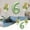 F, variant on 1st Birthday Party Balloon Set | Aluminum Foil Number Balloons 0-9 • Green Decor • Includes Latex Balloons, Ribbon, Straw • Long-Lasting Helium-Compatible Holiday Decoration