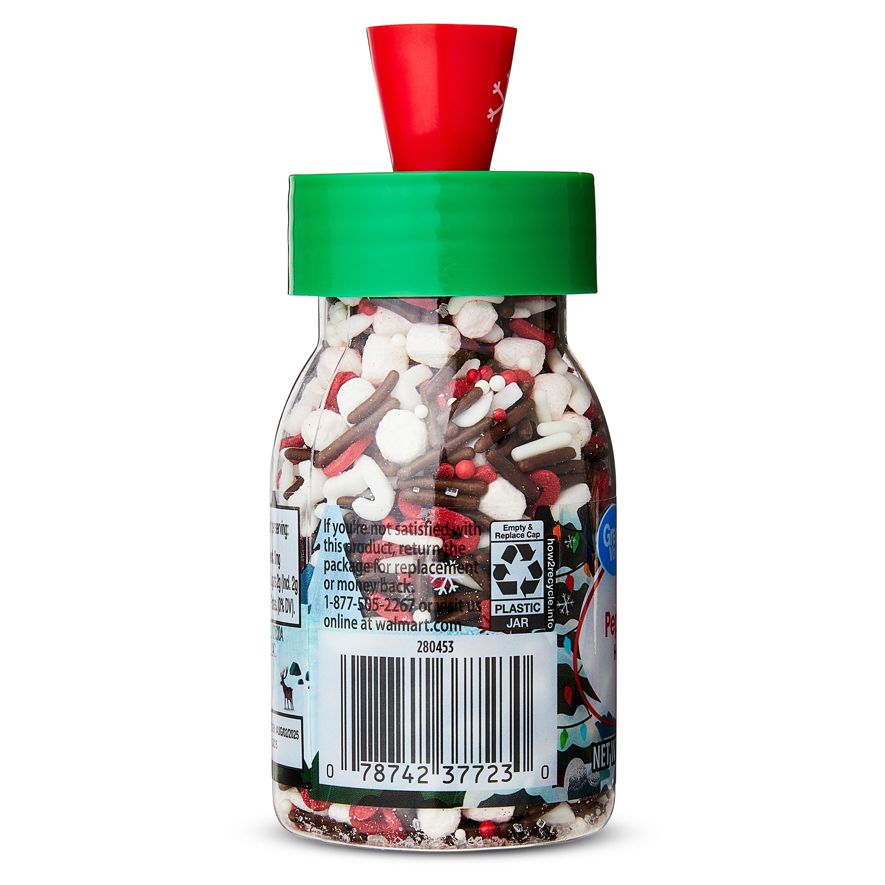Great Value Peppermint Hot Cocoa Multi-Color Topper Sprinkles, 2.82 oz