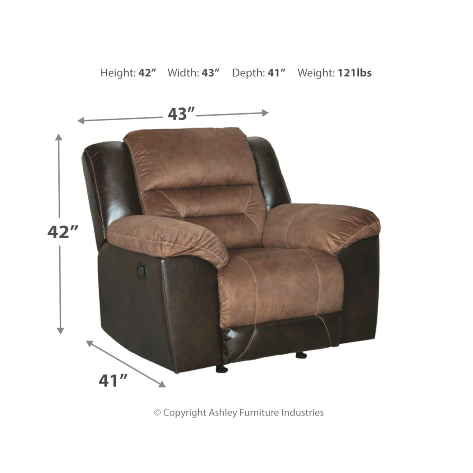 Signature Design by Ashley Earhart Rocker Recliner in Slate Walmart