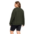 thumbnail image 6 of NAYTOAO Women's Plus Size Jacket: Full‑Zip Long Sleeve Knit Bomber Jacket, Casual Lightweight Streetwear with Pockets for All‑Season Wear, 6 of 7