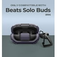 thumbnail image 2 of Dexnor for Beats Solo Buds Case with Drop-proof Lock, Shockproof Rugged Bumper Cases Protective Cover with Carabiner & Keyring & Cleaner Kit for Beats Solo Buds (2024), Purple, 2 of 7