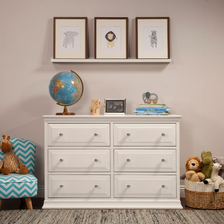 DaVinci Signature 6-Drawer Double Dresser, White DaVinci Signature 6-Drawer Double Dresser, White
