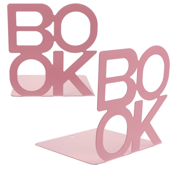 FELTECHELECTR Decorative Bookend Metal Pink 2Pcs
